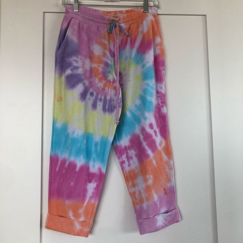 CHASER COZY KNIT CROPPED ROLL HEM JOGGER NWT